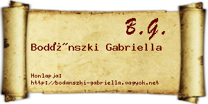 Bodánszki Gabriella névjegykártya